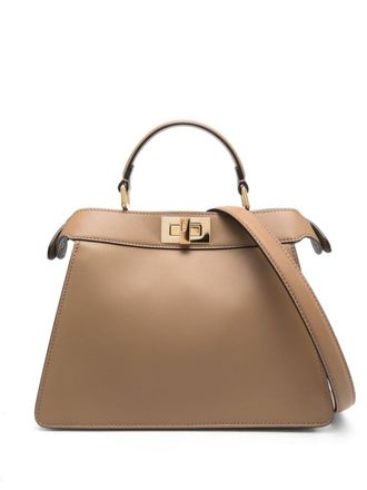 Fendi Borsa tote Peekaboo IseeU media - Marrone