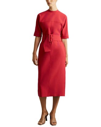Reiss Naya Short Sleeve Tailor Dress