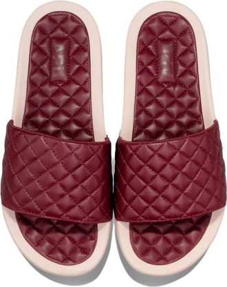 Athletic Propulsion Labs Womens Lusso Slide Sandal In Burgundy / Creme