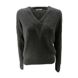 D.exterior V-hals gebreide kleding - Dames - V-hals truien - Zwart - L - Truien & Vesten