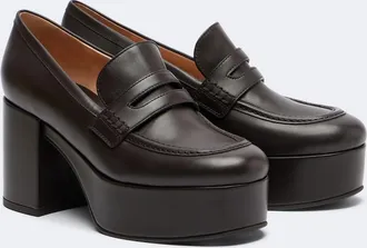 Gianvito Rossi Jenna leather loafer pumps
