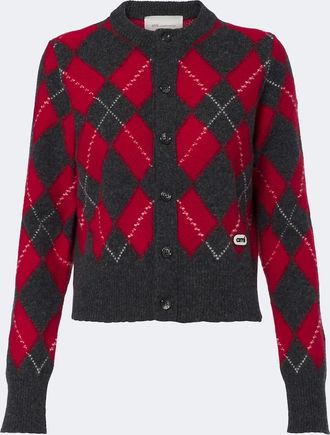 Ami Argyle virgin wool cardigan