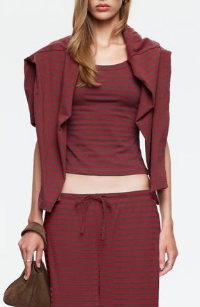 Lioness Lucky Stripe Tank in Chocolate Wine at Nordstrom, Size X-Large