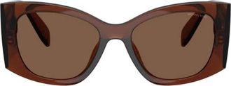 Michael Kors Costa Blanca Brown Cat Eye Ladies Sunglasses MK2244U 402173 53
