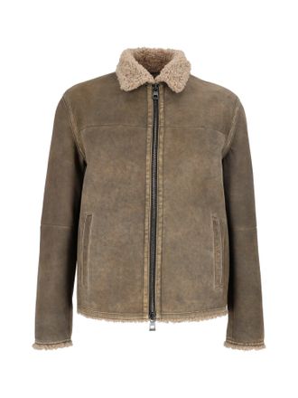 GMS-75 Brown Lamb Leather Shearling Jacket