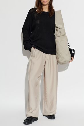 Yohji Yamamoto Loose-fit Trousers, Womens, Beige