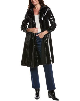 Gracia A-Line Button-Down Vinyl Jacket