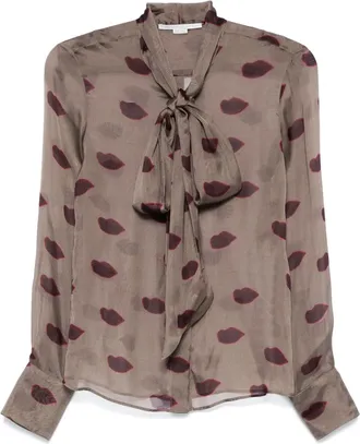 Stella McCartney patterned blouse - women - Silk - 38 - Green