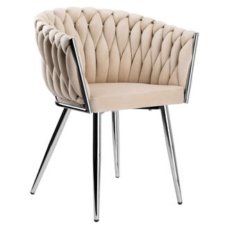 OEM Silla De Terciopelo, Tejida, Cofton, Cromo, Beige
