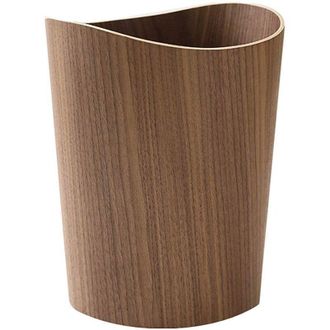 OEM Poubelle Bois - 7,9 L - Ronde Haut Large Bas &Eacute;troit - Pour Bureau Salle De Bain Salon Chambre - 1 Pi&egrave;ce