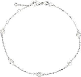 Suzy Levian 14K 1.00 Ct. Tw. Diamond Station Bracelet