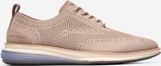 Cole Haan Mens &Oslash;riginal Grand Energyweave Stitchlite Wingtip Oxford Shoes - Beige Size 10.5