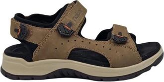 Rieker Schoenen, Heren, Bruin, 46 EU, Leer, Bruine sandaal voor zomeravonturen