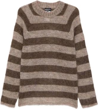 Emporio Armani Jersey de punto con cuello redondo - Knitwear - Hombre - Rojo - 2XL