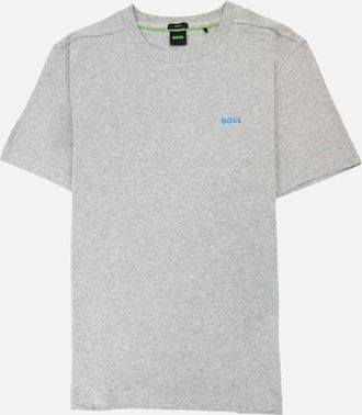 HUGO BOSS Mens Hugo Boss Tee Contrast Logo T Shirt Grey 059 - Size: 42