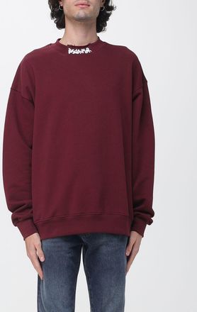 Disclaimer Felpa oversize girocollo in cotone con logo a contrasto