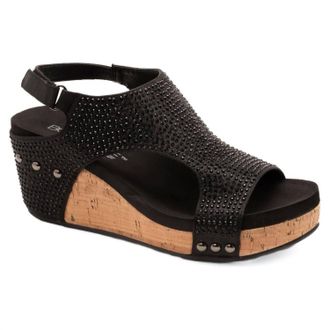 Corkys Footwear Womens Carley Black Crystals