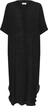 Kaffe Kaanja Dress - Dames - Casual kleedjes - Zwart - 3XL - Polyester - Kleedjes