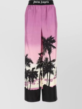 Palm Angels printed wide-leg trousers