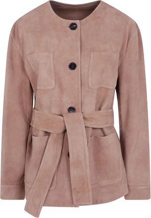 Max Mara Dames, Jassen, Beige, Maat: S Su&egrave;de