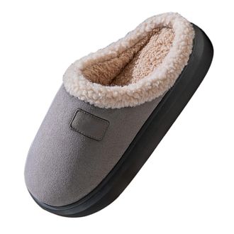 Generic Mens Spring Autumn and Winter Plus Velvet Warm Home Cotton Shoes with Thick Bottom and Soft Bottom Non Lamb Wool Cotton Slippers Anime Slippers for Me