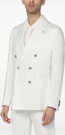 Tagliatore Montecarlo double-breasted suit - White