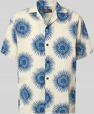 Jack & Jones Regular Fit Freizeithemd im Allover-Look Modell BILBAO in Offwhite, Gr&ouml;&szlig;e XXL