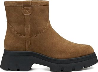 Geox lug-sole ankle boots - women - Calf Suede/Calf Leather/Rubber - 41 - Brown