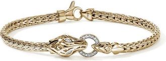 John Hardy Naga Bracelet, 14K Gold, Diamonds at Nordstrom, Size Large