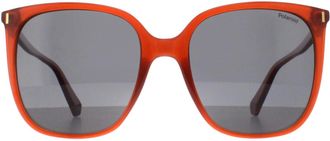 Polaroid Square Dames Oranje Grijs Gepolariseerd PLD 6218/S
