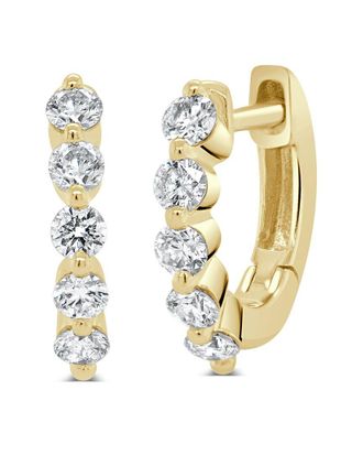 Sabrina Designs 14K 0.39 Ct. Tw. Diamond Huggie Earrings