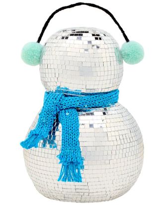 National Tree Company 10in Disco Snowman With Blue Scarf