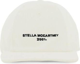 Stella McCartney Logo Baseball Cap - Dames - Accessoires - Wit - Maat: 57 CM Katoen
