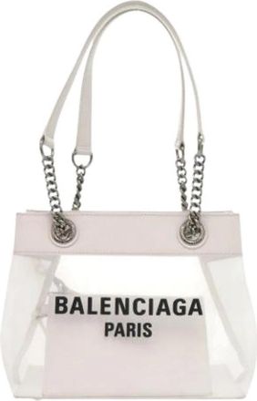 Balenciaga Pre-owned Vintage Tote Bag - Dames - Vintage Shopper - Wit - ONE Size - Leer - Vintage
