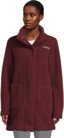 Columbia Panoramatm Long Jacket Womens Coat Rich Wine : SM, Polyester/Fleece