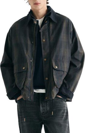 Scalpers Striped Printed Oxford Shirt in Navycheck at Nordstrom, Size Xx-Large Eu