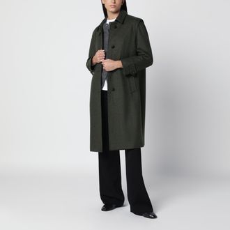 Schneiders Cappotto verde loden in lana con bottoni