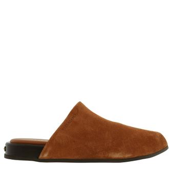Ferragamo Cognac Nycole Suede Mules, Size 11
