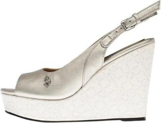 U.S.Polo Association Zilveren Sleehak Espadrilles Elegant Model - Dames - Sleehakken - Wit - 39 EU - Schoenen