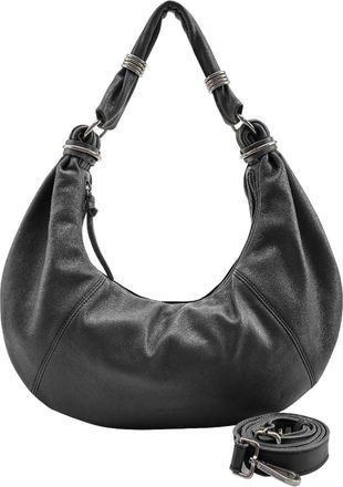 Fredsbruder FREDsBRUDER Always With You Hobo Leather Shoulder Bag Black