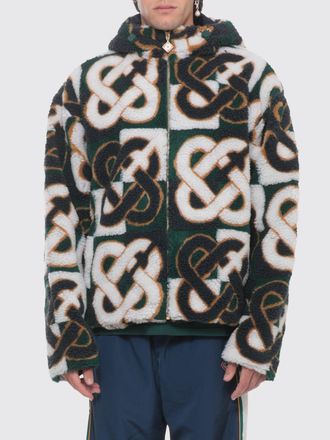 Casablanca Hooded Fleece Jacket with Contrasting Logo