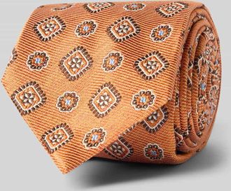 Altea Krawatte aus Seiden-Baumwoll-Mix Modell Nilo in Orange, Gr&ouml;&szlig;e 1