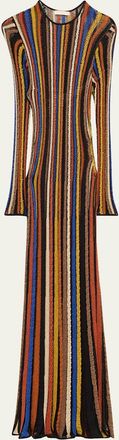 Ulla Johnson Albie Stripe Knit Long-Sleeve Dress