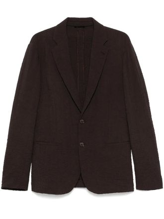 Giorgio Armani seersucker blazer - Brown