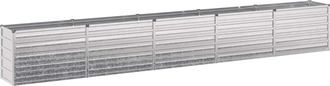 vidaXL Cama De Jard&iacute;n Elevada Plateado 400 X 40 X 55 Cm Galvanizado Vidaxl