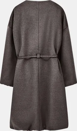 Giorgio Armani Womens Coat Oversized Grey Wool Virgin