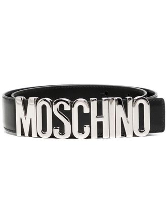 Moschino Mocassini con logo - Nero