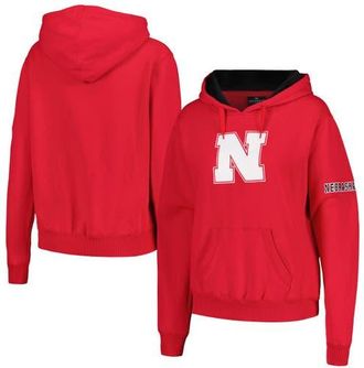 Stadium Athletic Womens Scarlet Nebraska Huskers Team Big Logo Pullover Hoodie at Nordstrom, Size Xx-Large
