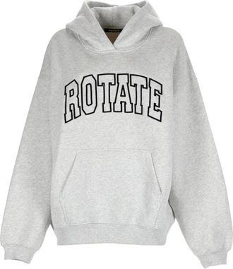 Rotate Logo Hoodie - Dames - Hoodies - Grijs - L - Katoen - Hoodies & sweatvesten
