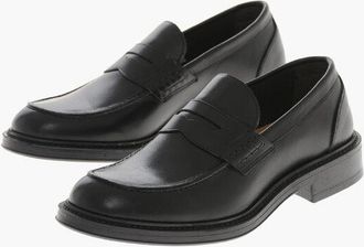 A.Testoni Brushed Leather Penny Loafers size 11